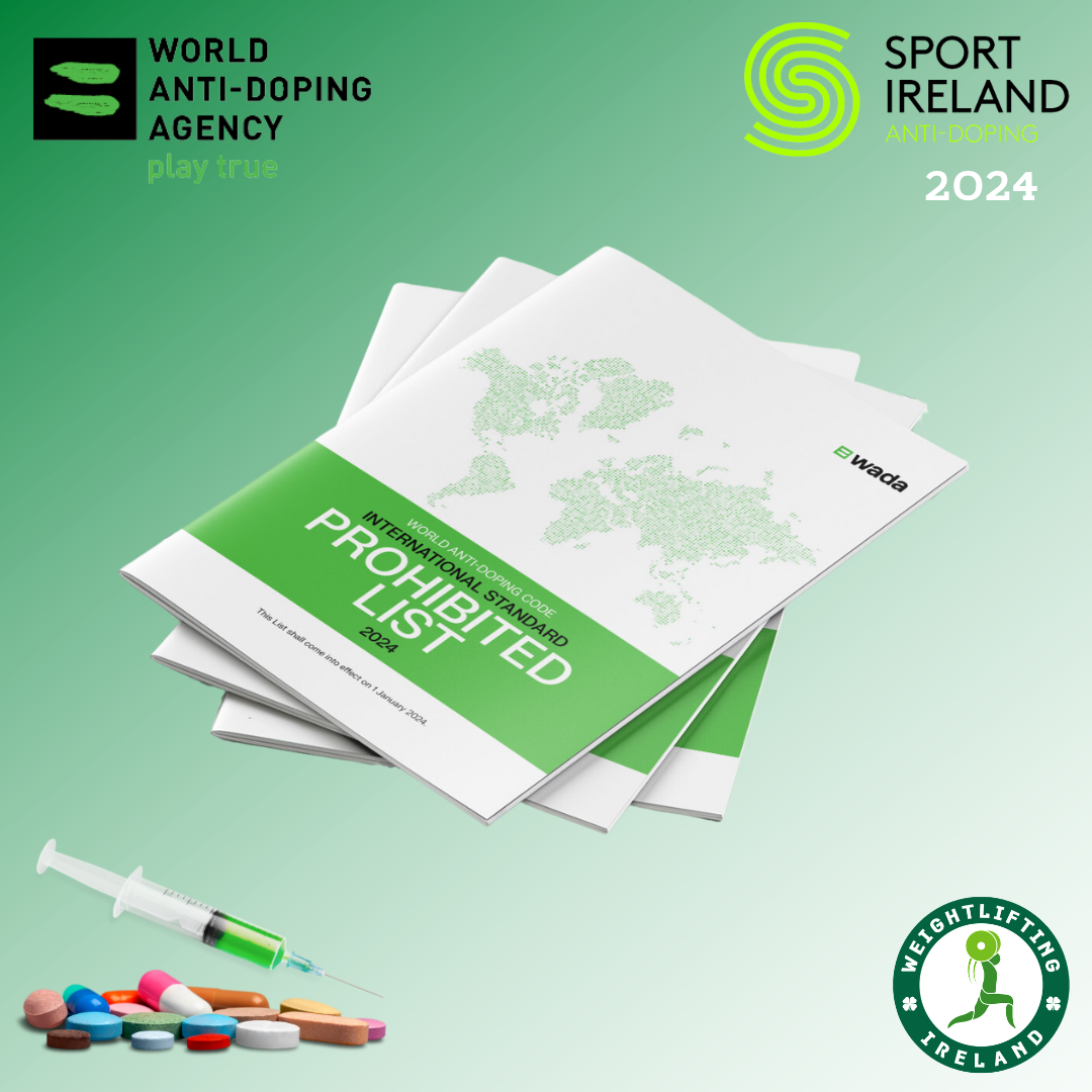 WADA Prohibited List (2024) Weightlifting Ireland